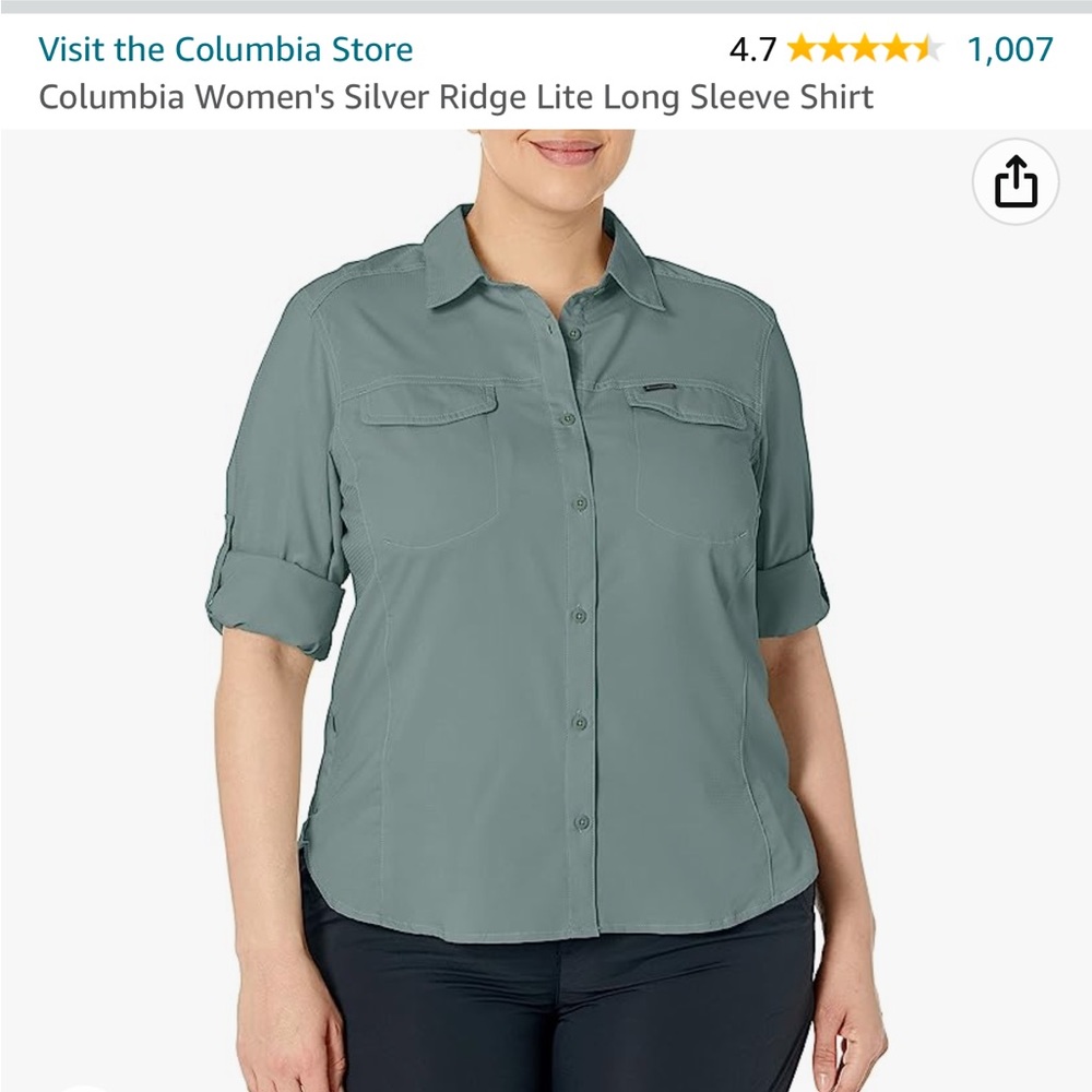 Columbia Silver Ridge Lite Small Long Sleeve hiking shirt